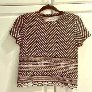 Black and White Tribal Knit Top